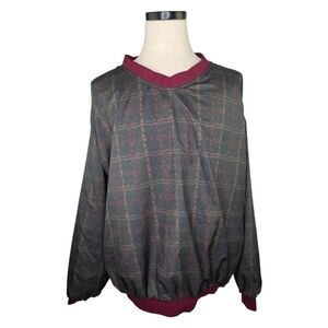 Vintage Dunbrooke USA Made Pullover Windbreaker Grid Print Men’s XL